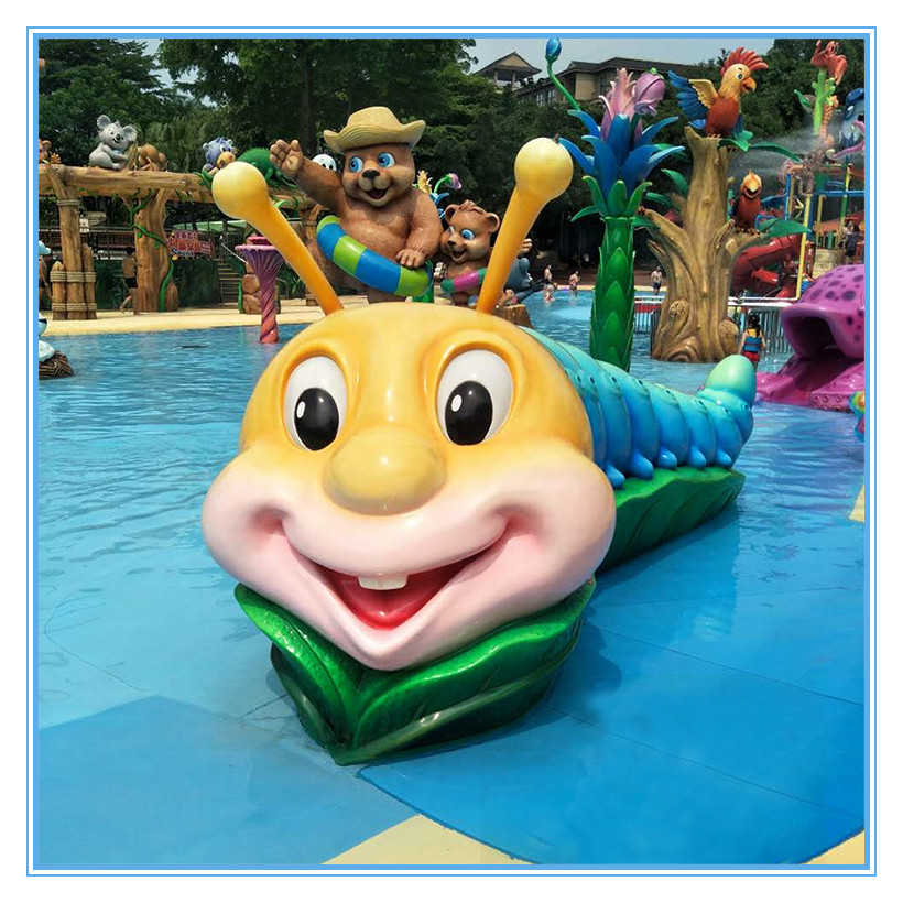 兒童水上樂(lè)園設(shè)備-毛毛蟲滑梯